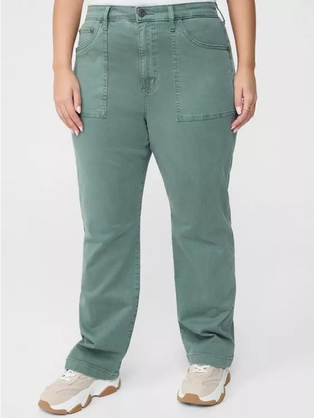 Torrid High-Rise Straight Utility Pants Dark Forest 24 Tall
